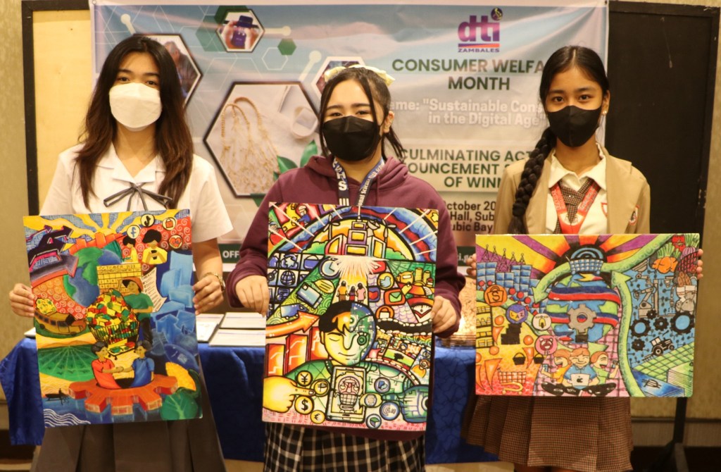 DTI – Zambales Consumer Welfare Month e-Guhit Poster Making Contest at Spoken Poetry Contest&nbsp;winners
