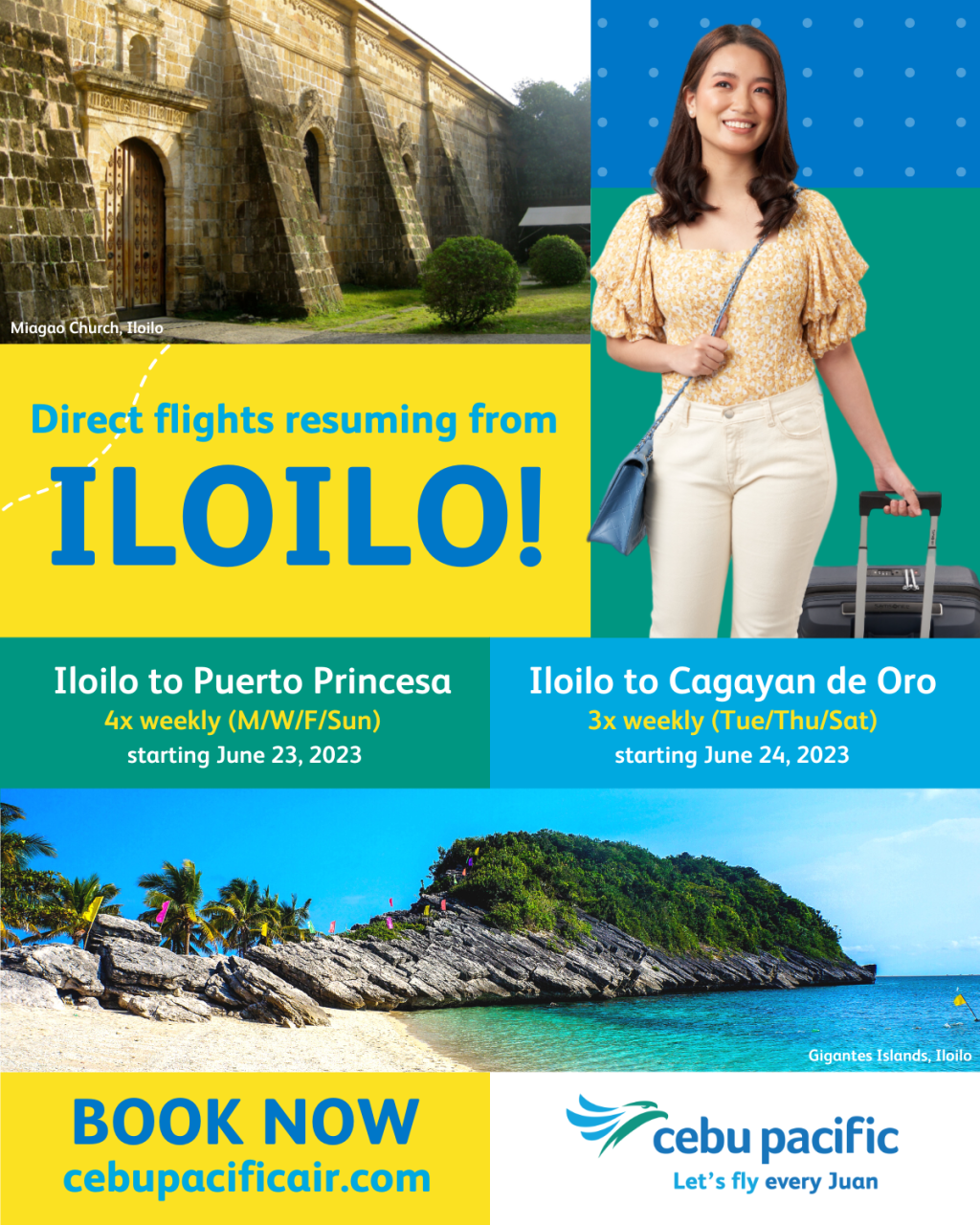 Cebu Pacific to Resume Iloilo Routes to Puerto Princesa, Cagayan De&nbsp;Oro