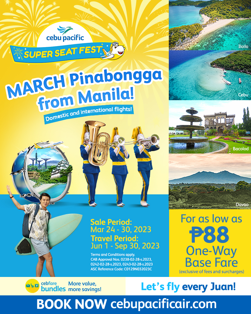 Fly to and from Manila for As Low as PHP 88 with Cebu Pacific’s Special Seat&nbsp;Sale