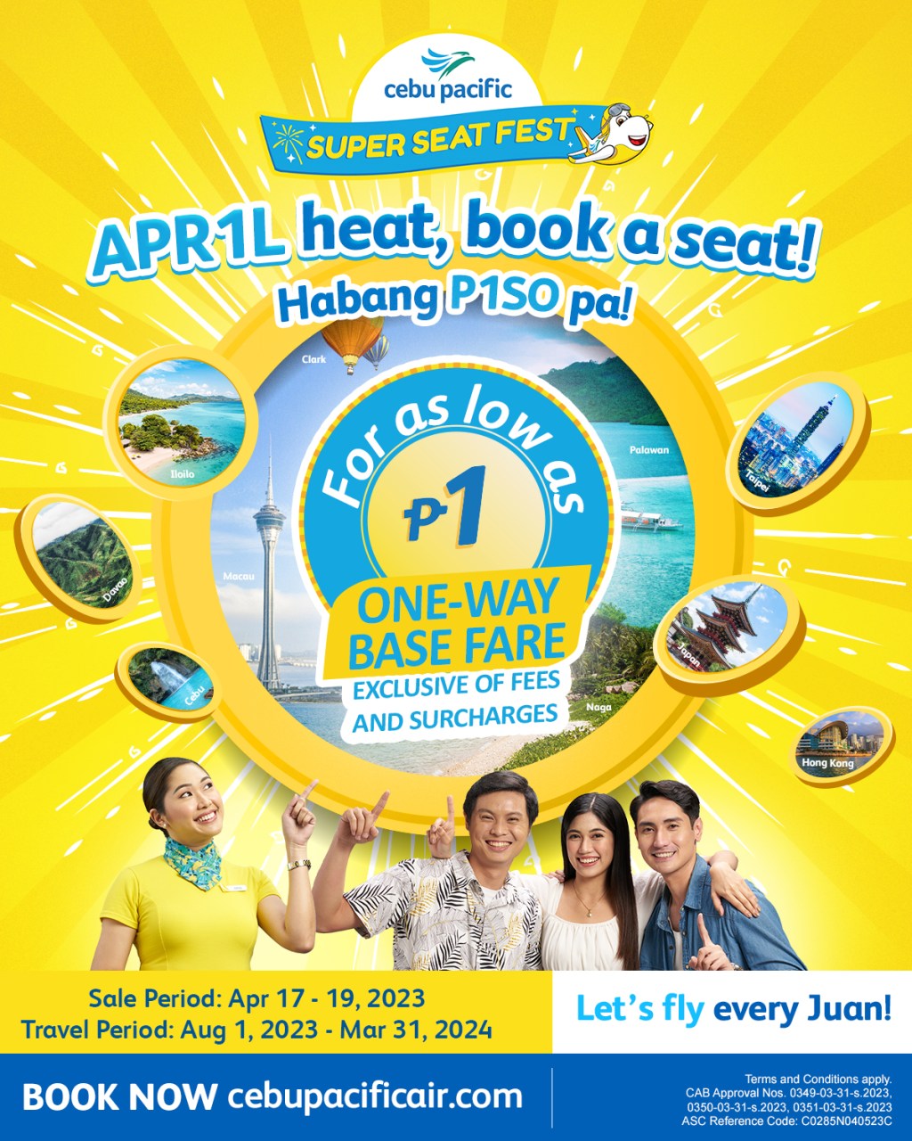 Cebu Pacific Brightens Up Summer with 3-Day P1SO&nbsp;Sale