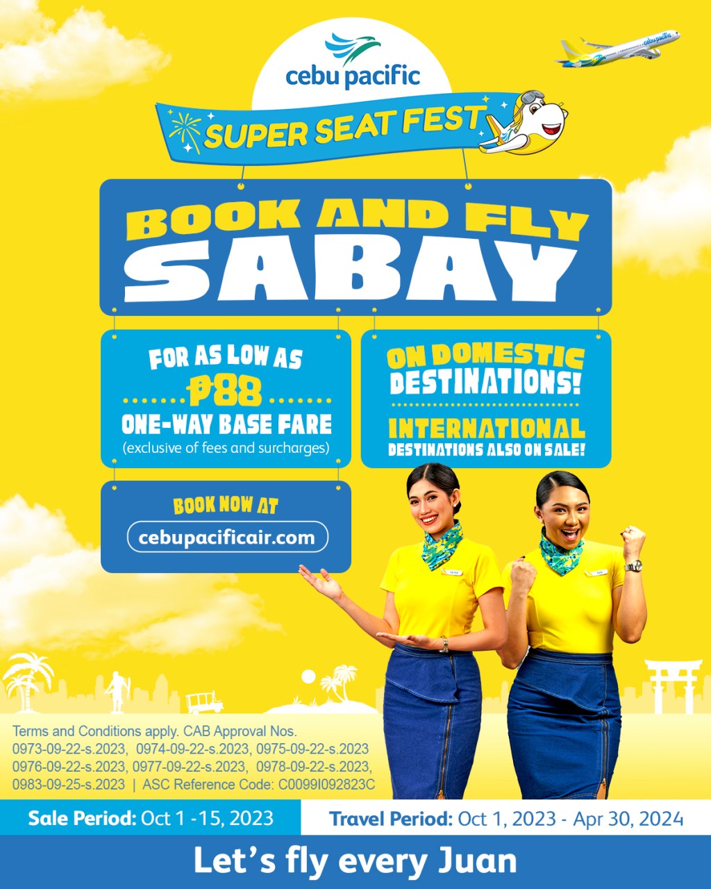 Fly for As Low As P88 with Cebu Pacific’s October Seat&nbsp;Sale