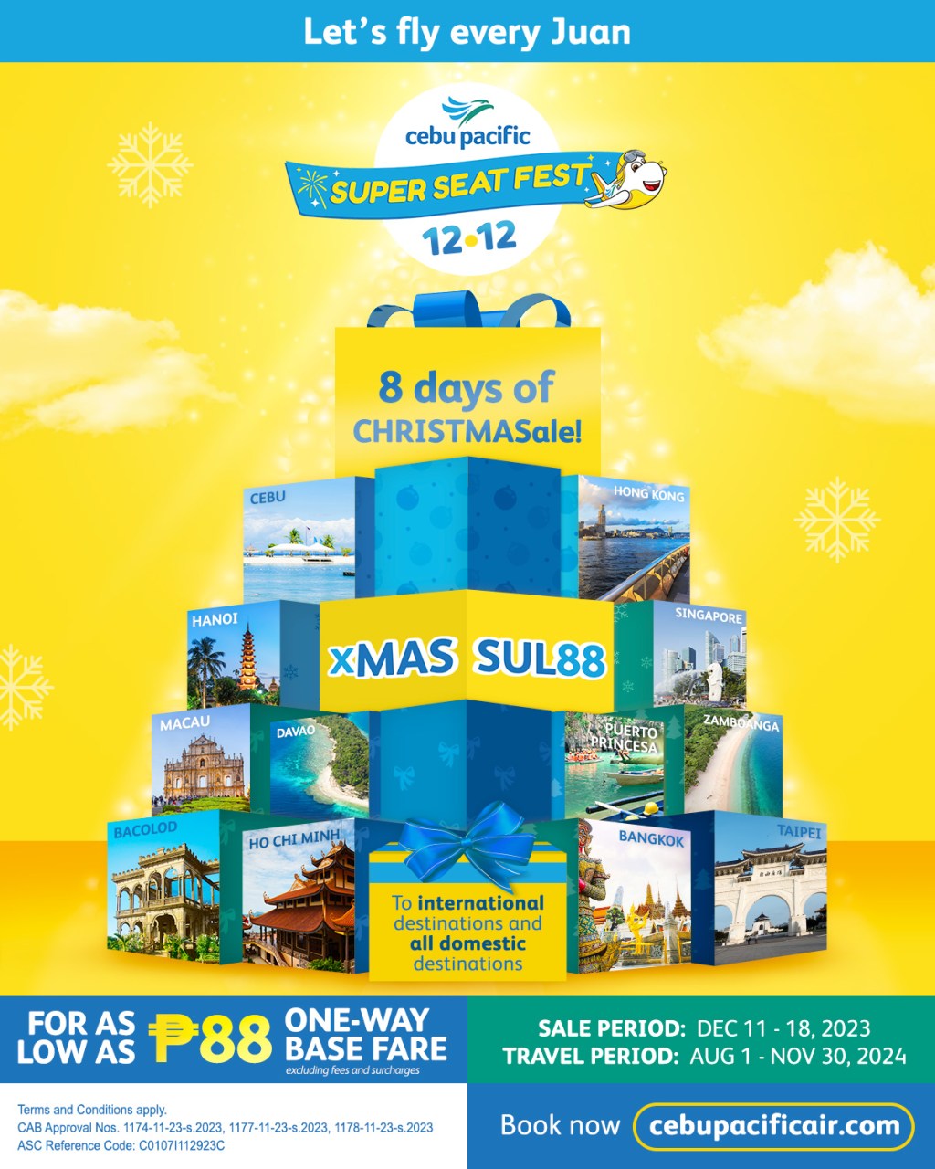 Cebu Pacific Celebrates Christmas with 8-Day Seat&nbsp;Sale