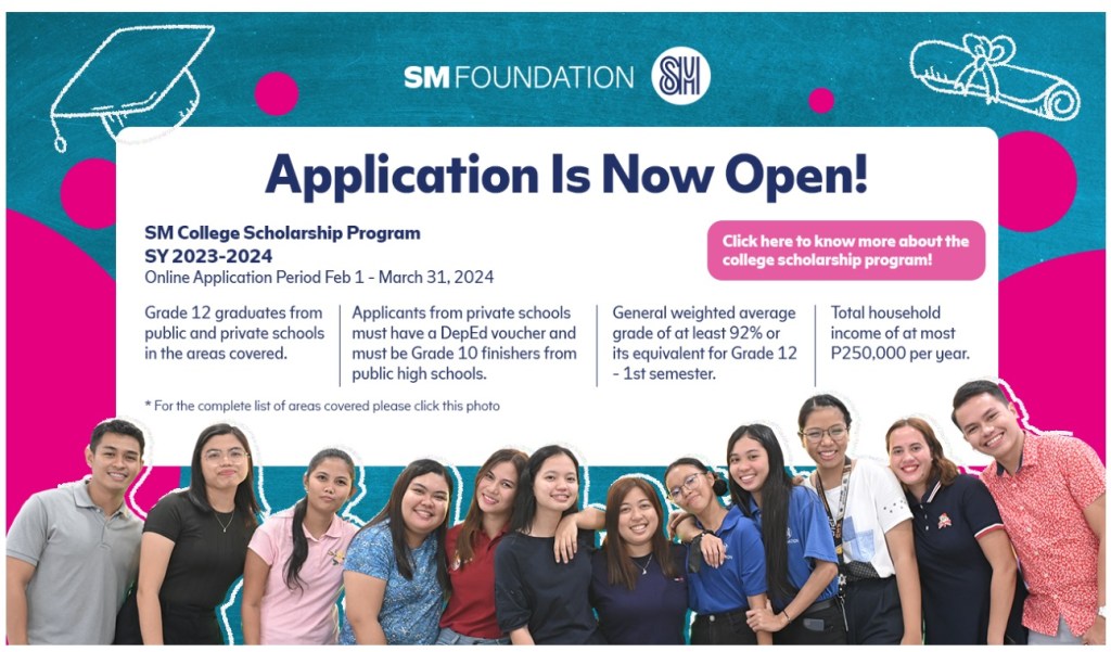 SM Foundation College Scholarship Online Application Opens Feb&nbsp;1