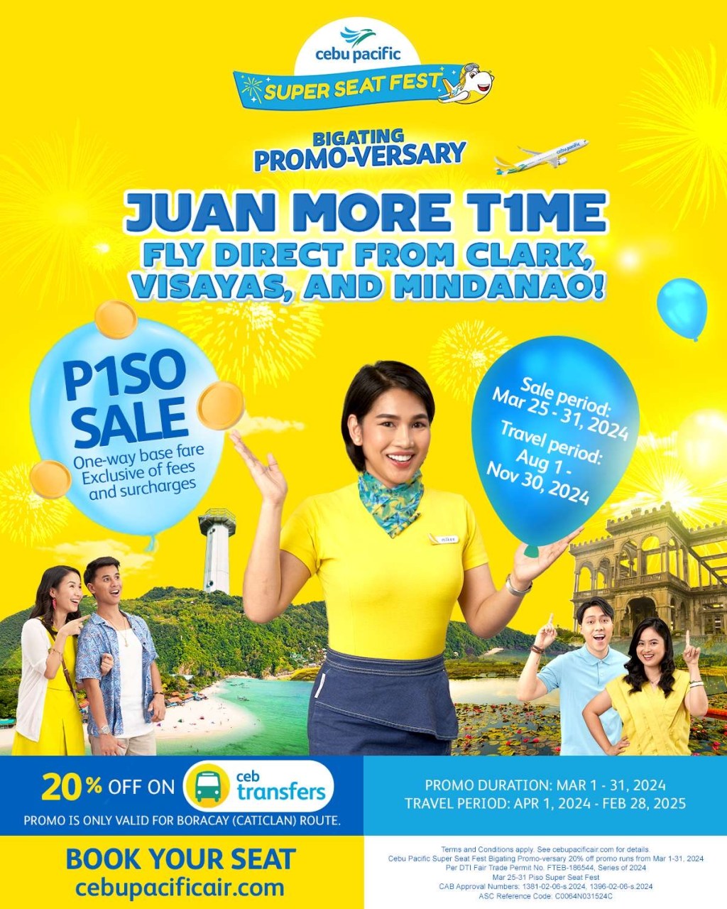 Cebu Pacific Launches Piso Sale for Clark and VisMin Travelers, Offers Hotel Discounts for 28th&nbsp;Birthday