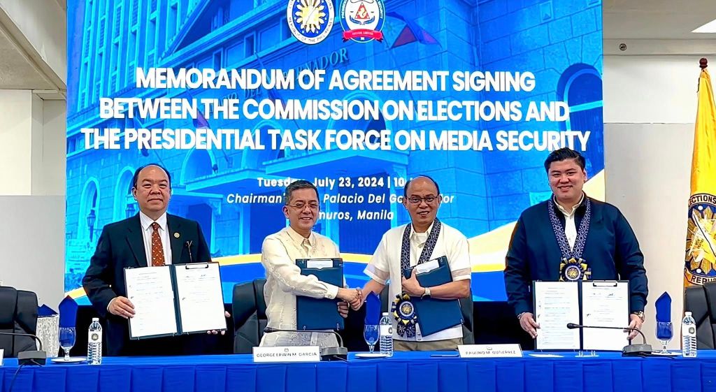 COMELEC, PTFOMS SIGN MOA TO PROTECT MEDIA DURING&nbsp;ELECTIONS