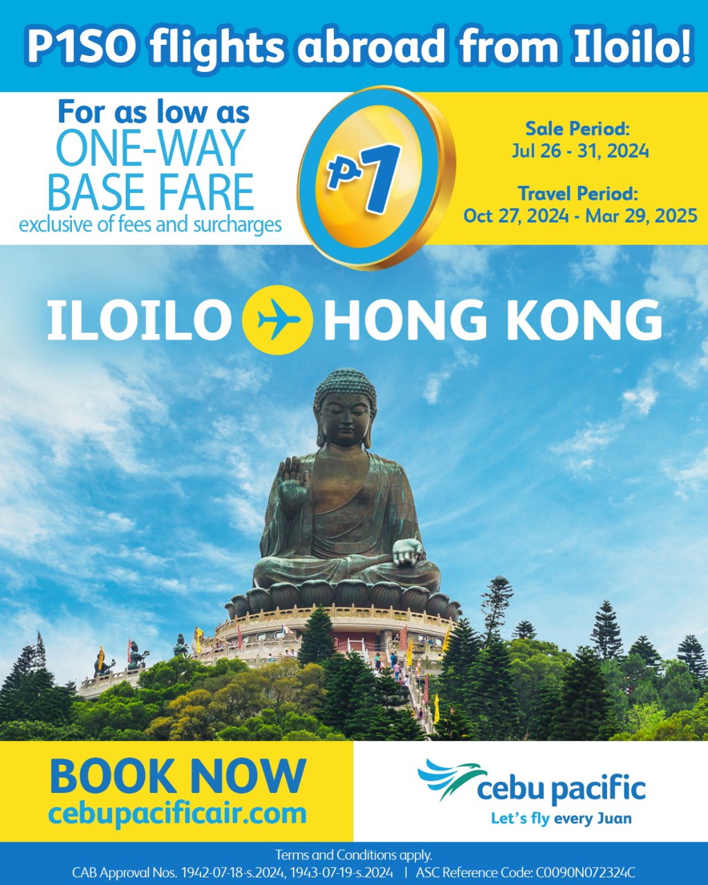 Cebu Pacific to Resume Direct Iloilo Flights to Hong&nbsp;Kong