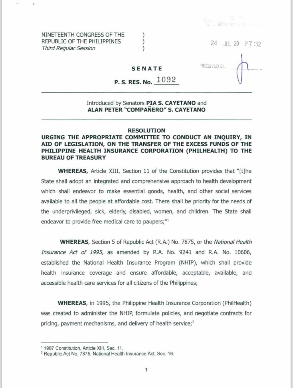 Magkapatid na Cayetano, nanawagan ng imbestigasyon sa PhilHealth fund&nbsp;transfers