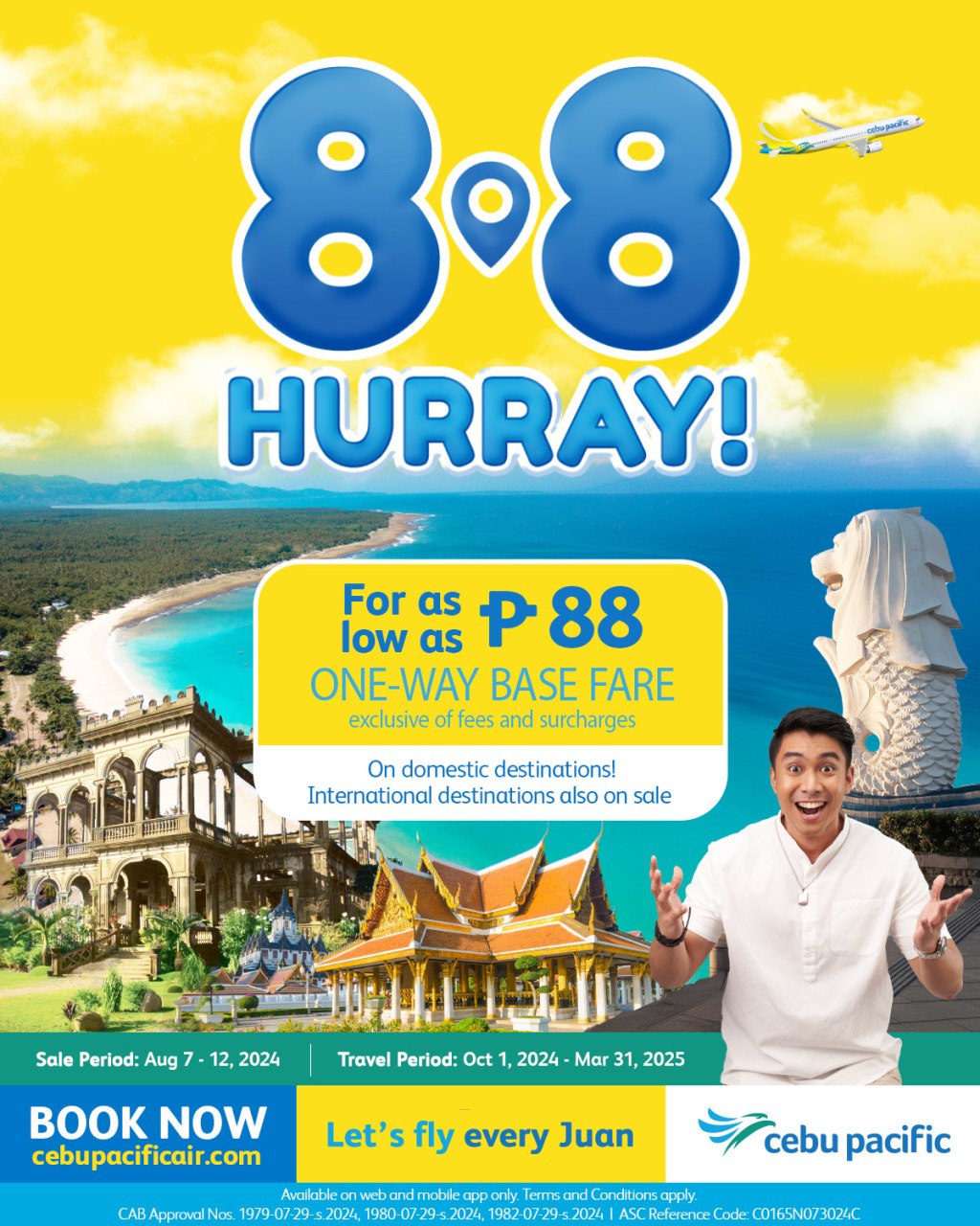 Cebu Pacific Launches 8.8 Seat Sale, Fares as low as PHP&nbsp;88