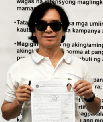 PWD, senior citizen advocate, musikerong si Azores, naghain ng kanyang&nbsp;CoC