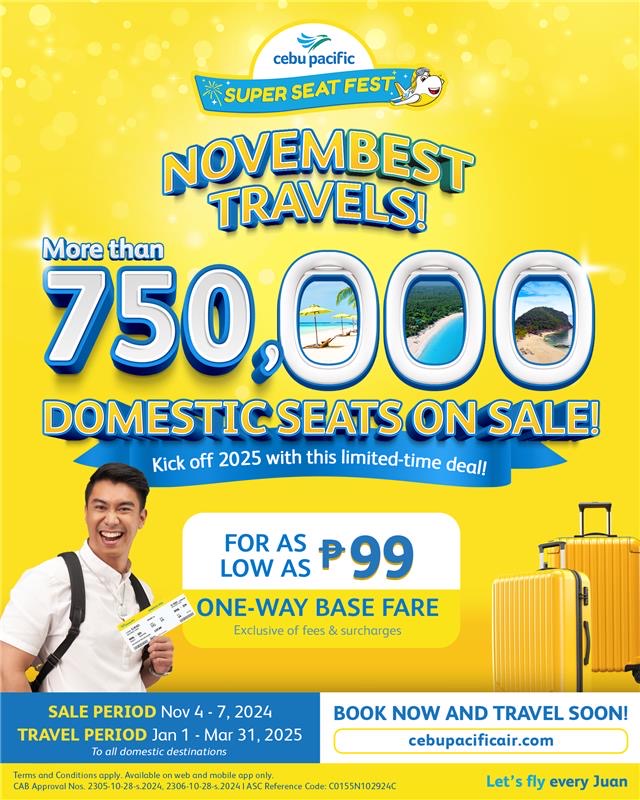 Cebu Pacific Kicks Off November with Seat&nbsp;Sale