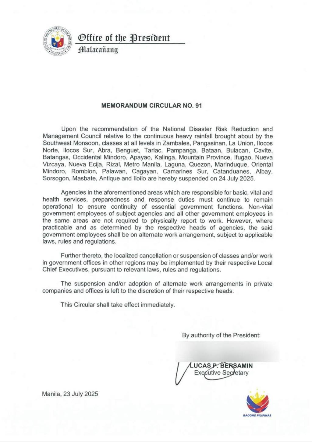 WALANG KLASE SA LAHAT NG ANTAS AT PASOK SA MGA OPISINA NG&nbsp;GOBYERNO