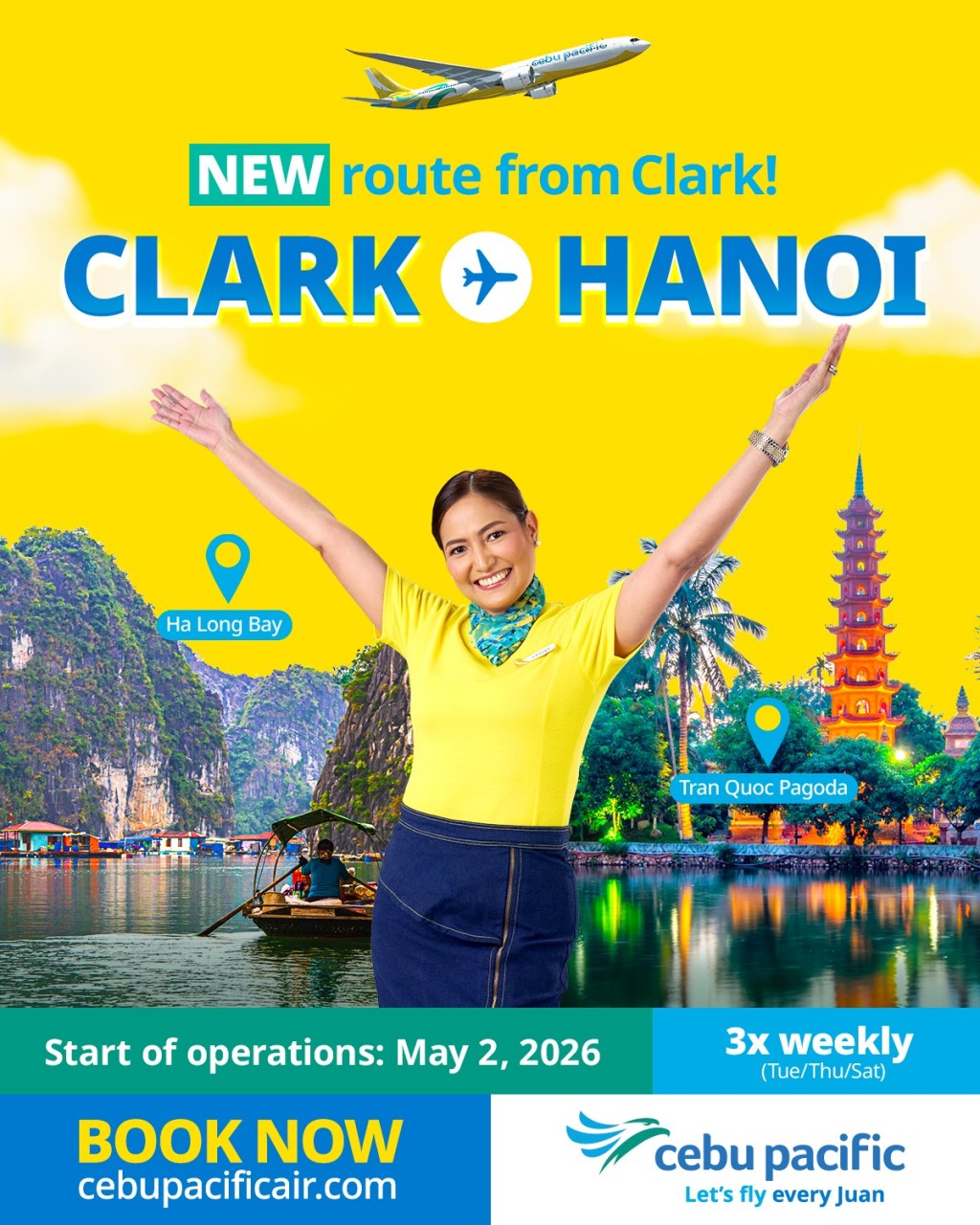 Cebu Pacific to Launch Direct Clark-Hanoi Flights with Piso&nbsp;Sale