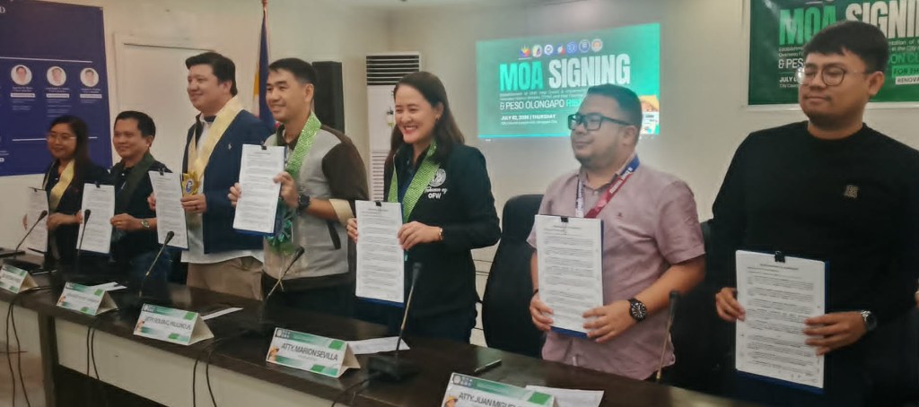 MOA SIGNING PARA SA OFW HELP DESK.INILUNSAD SA LUNSOD NG OLONGAPO CITY&nbsp;LGU