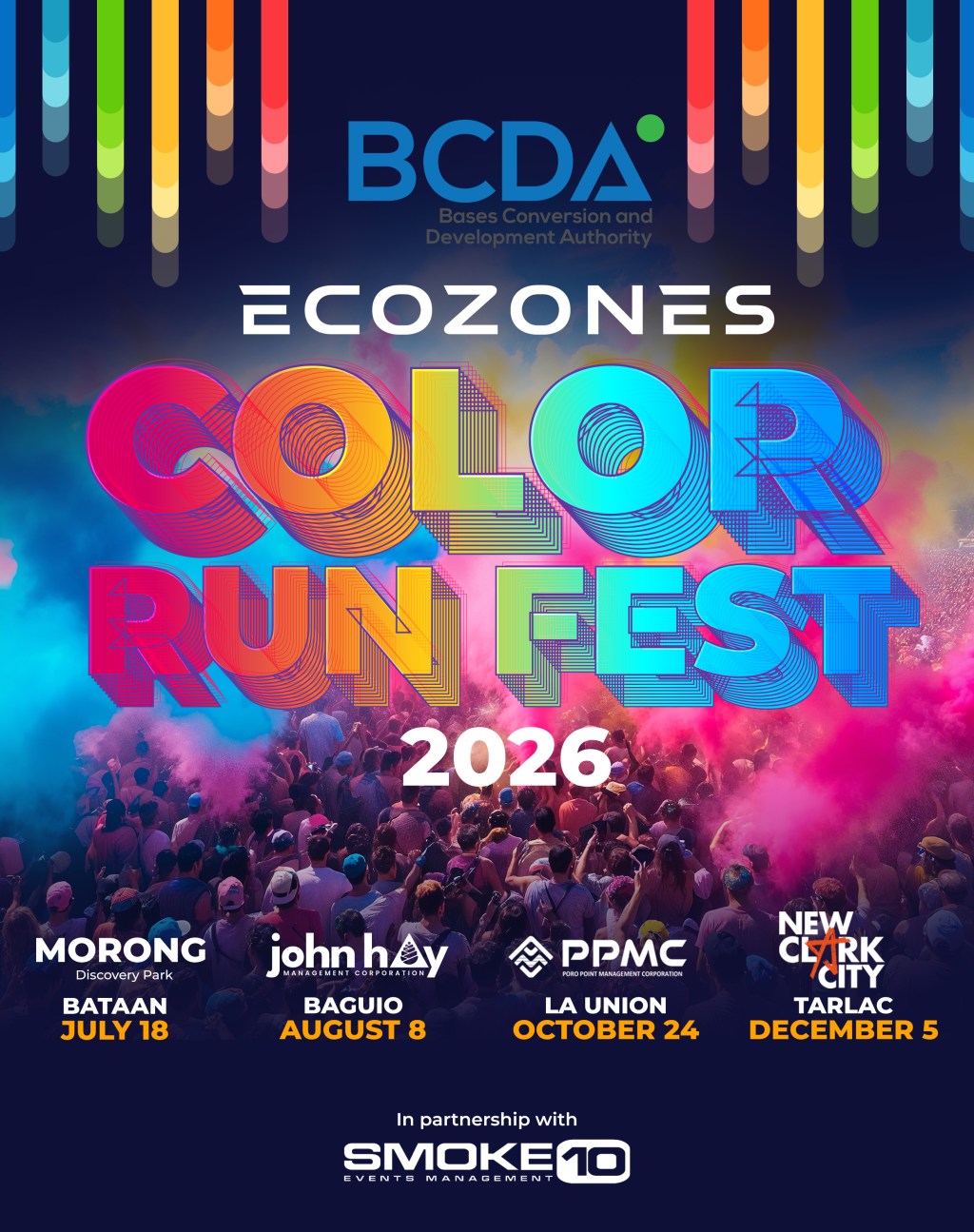 BCDA launches inaugural Ecozones Color Run Fest across four premier&nbsp;destinations