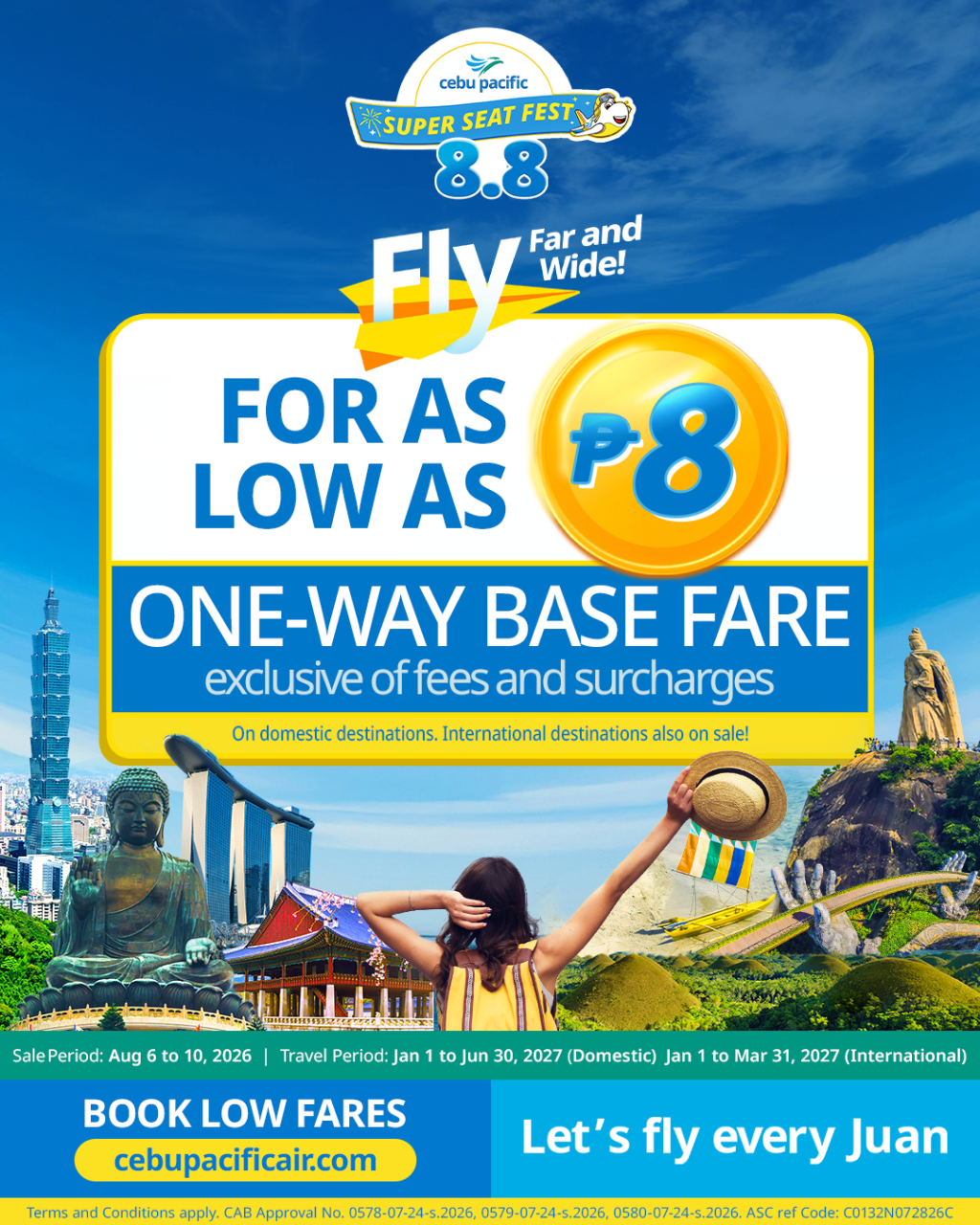 Fly Far and Wide with Cebu Pacific’s 8.8 Seat&nbsp;Sale