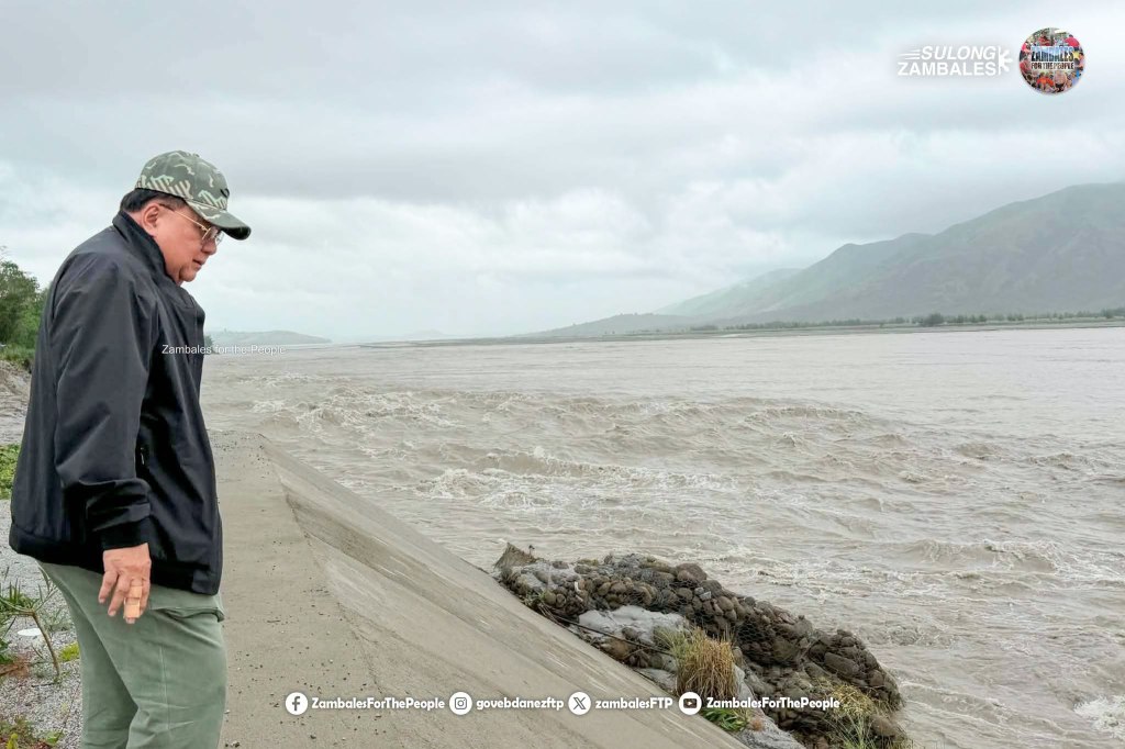 Gob. Ebdane ininspeksyon ang nasirang bahagi ng Bucao dike, ipinag-utos ang agarang&nbsp;pagkukumpuni