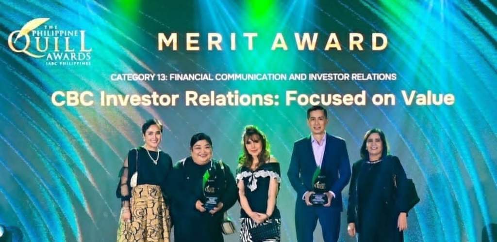 CHINABANK WINS QUILL AWARDS FOR INVESTOR RELATIONS PROGRAM AND BEAUTY QUEEN CAMPAIGN FOR MY CBC