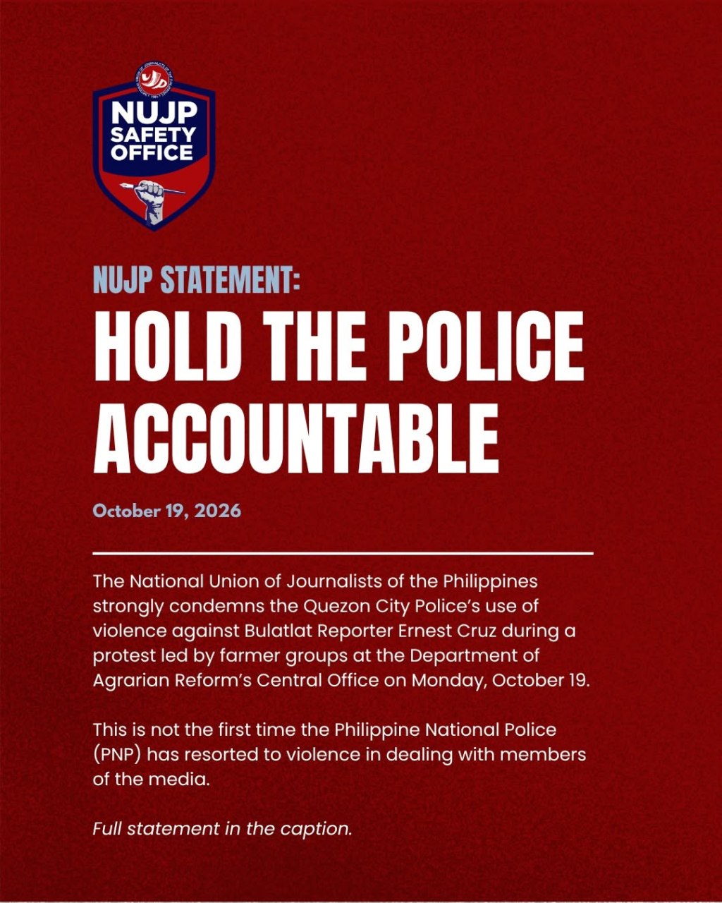 NUJP condemns police violence against Bulatlat&nbsp;reporter